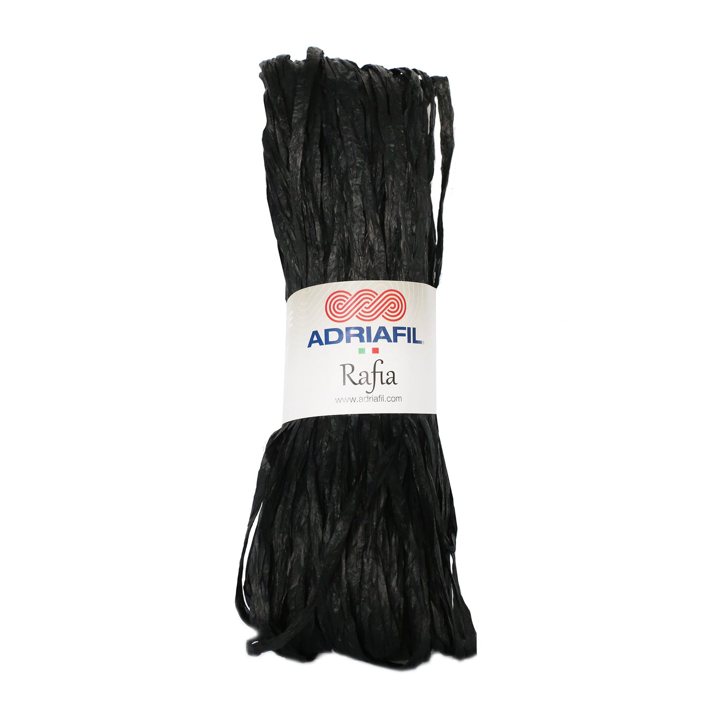 Adriafil Rafia Yarn for Knitting & Crochet Black