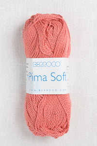 Berroco Pima Soft Yarn - Soft Cotton Blend Skein 4633 Coral
