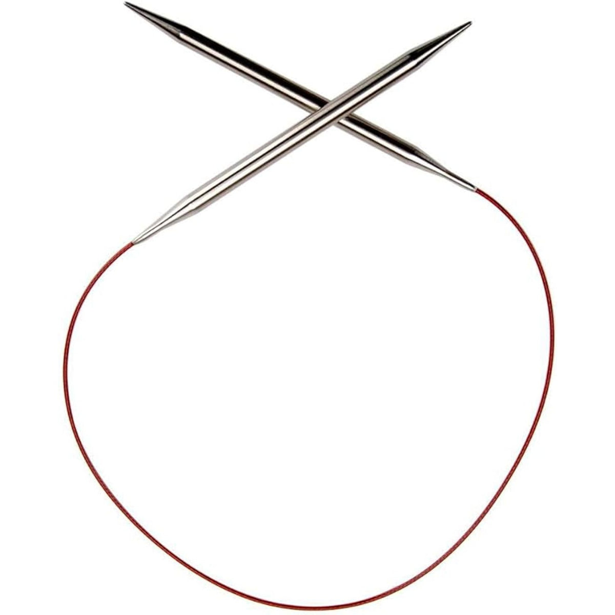 Chiaogoo RED Lace circular knitting needles with stainless steel tips and flexible cable for smooth knitting