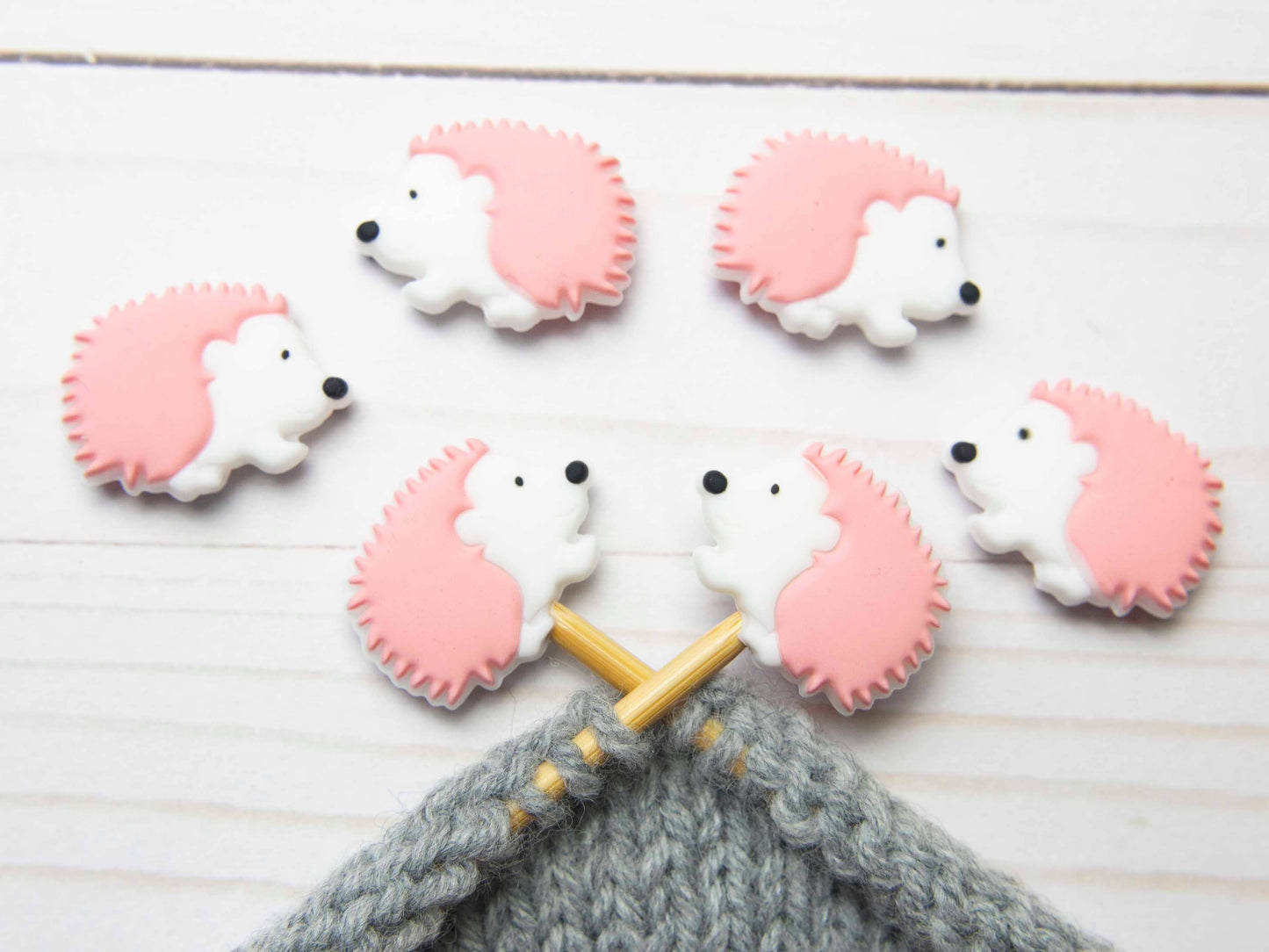 Pink Hedgehog | Stitch Stoppers Knitting Notions