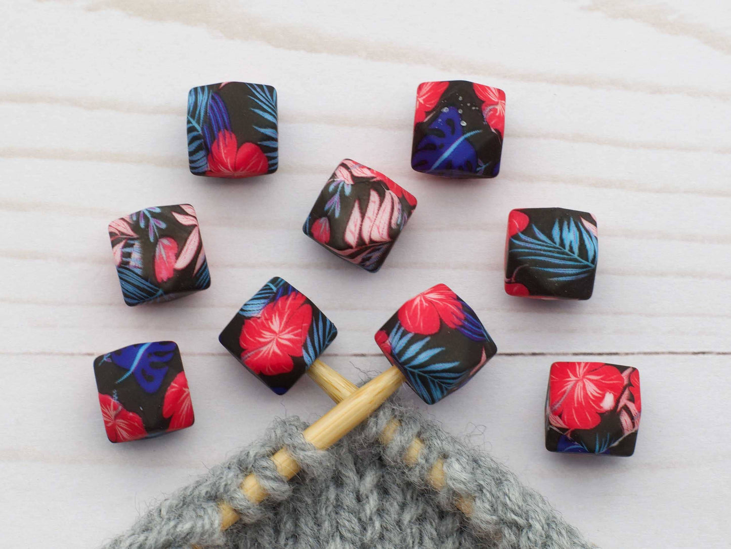 Navy Tropical Hexagon | Stitch Stoppers Point Protectors