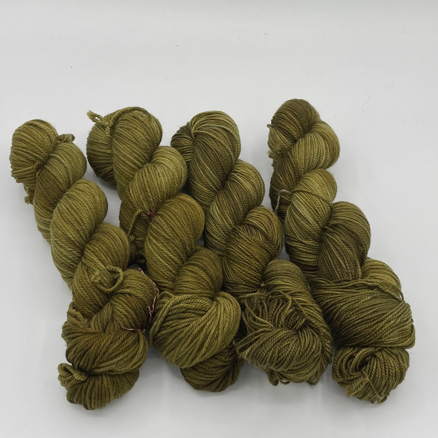 Gnome Depot Fiber DK Weight Yarn – Soft Hand-Dyed Wool Olive