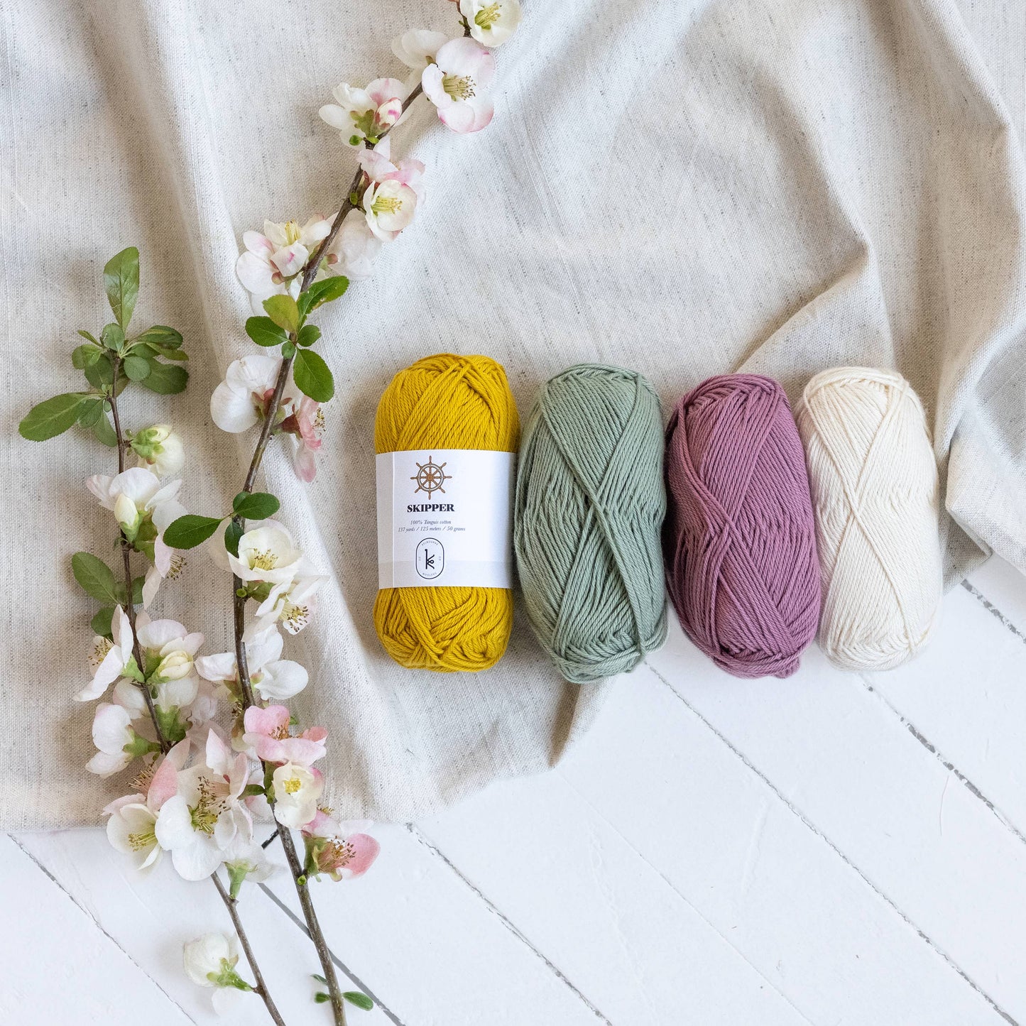 Kelbourne Woolens - Skipper: sport weight un-mercerized cotton yarn - Laurel