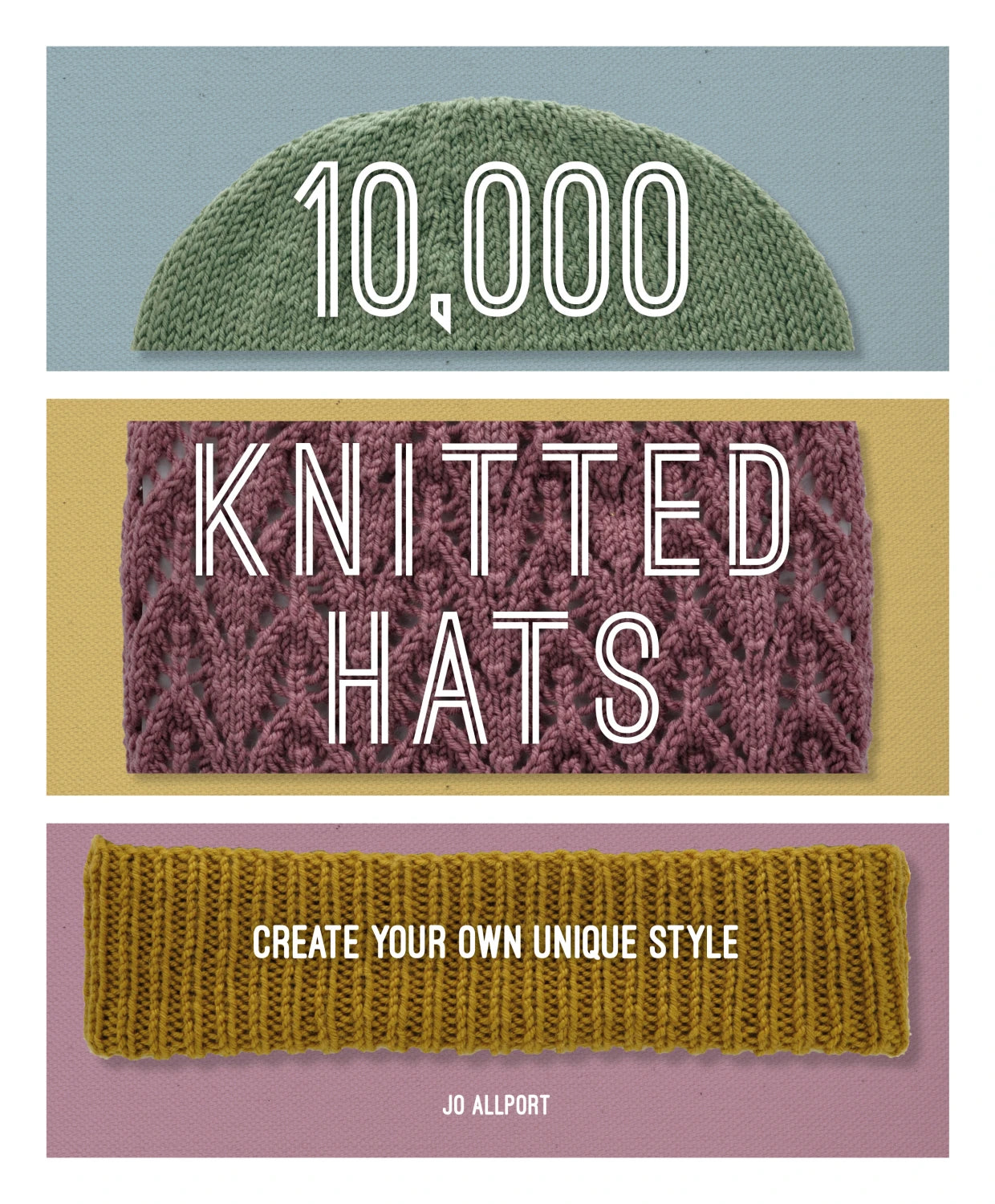 Checker Distributors book cover 10000 Knitted Hats create your unique style green burgundy mustard best books for knitting hats