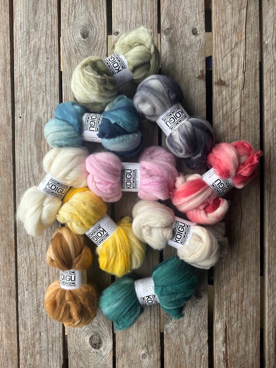 Koigu Wool Designs - Merino Fiber - 50g Roving Bundles