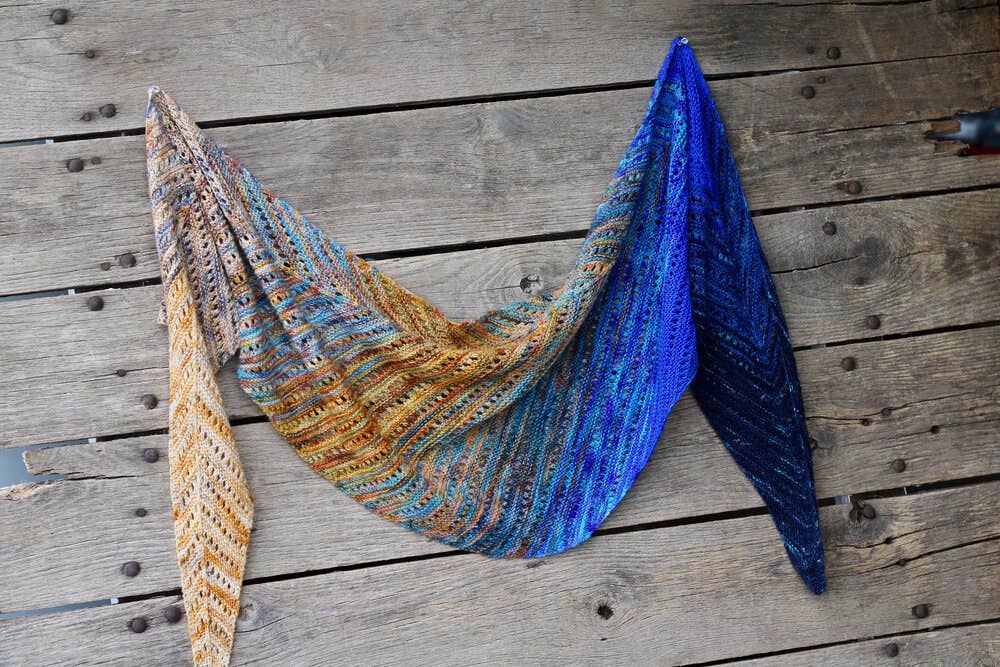 Koigu Wool Designs - Venation Shawl Kits - Pencil Boxes x Ambah LYS Day 2025