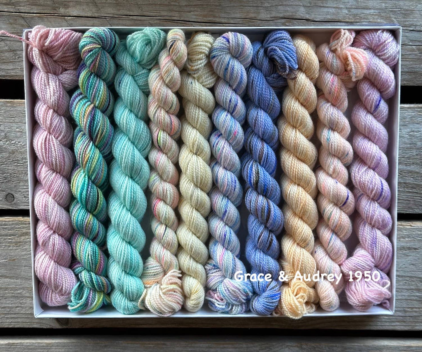 Koigu Wool Designs - 2024 LYS Day KOIGU PRODUCT 2 - Pencil Boxes plus bonus patt Grace & Audrey 1950