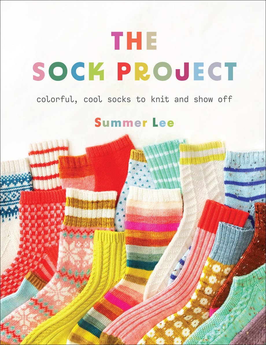 The Sock Project sock knitting pattern book with colorful designs and fun patterns for knitting enthusiasts