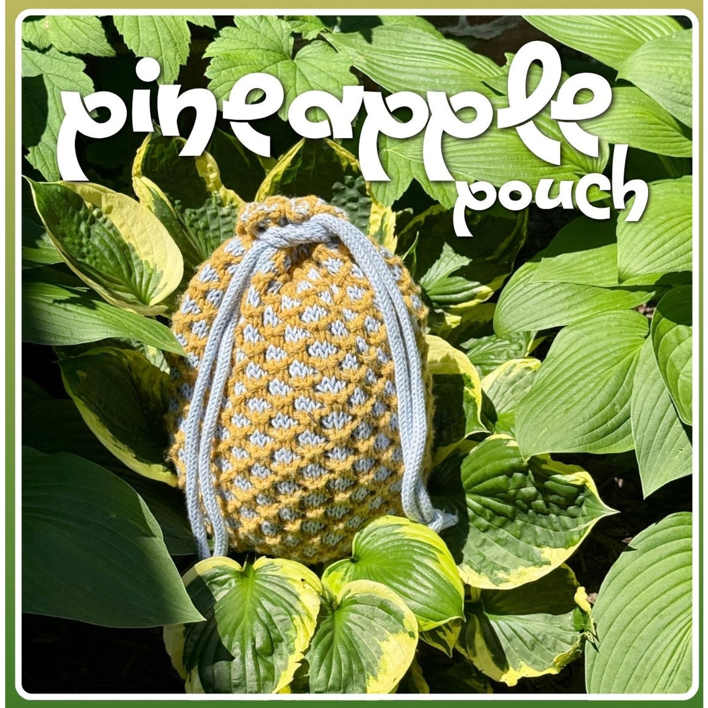 Handcrafted pineapple pouch designed for storing a shaving kit pouch with a unique color pattern