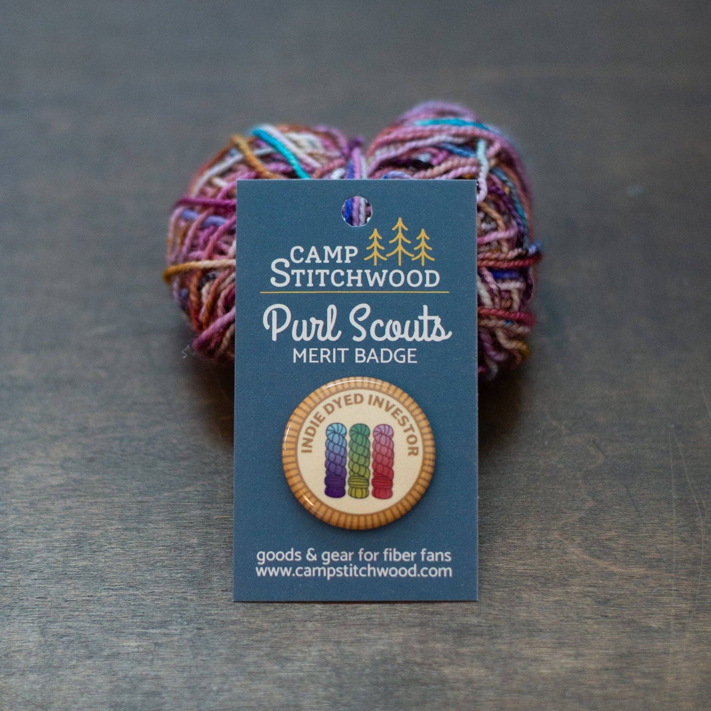Camp Stitchwood - Indie Dyed Investor Merit Badge