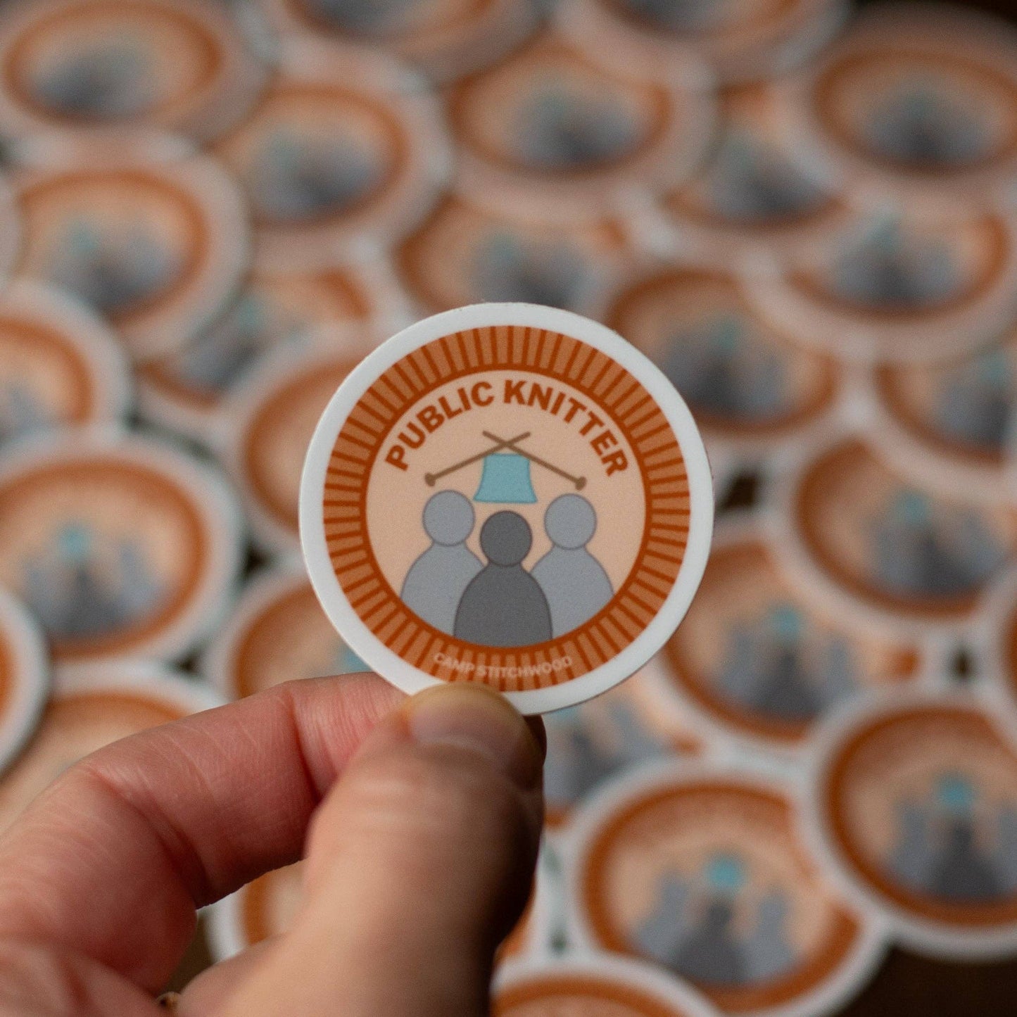 Camp Stitchwood - Public Knitter Badge Sticker