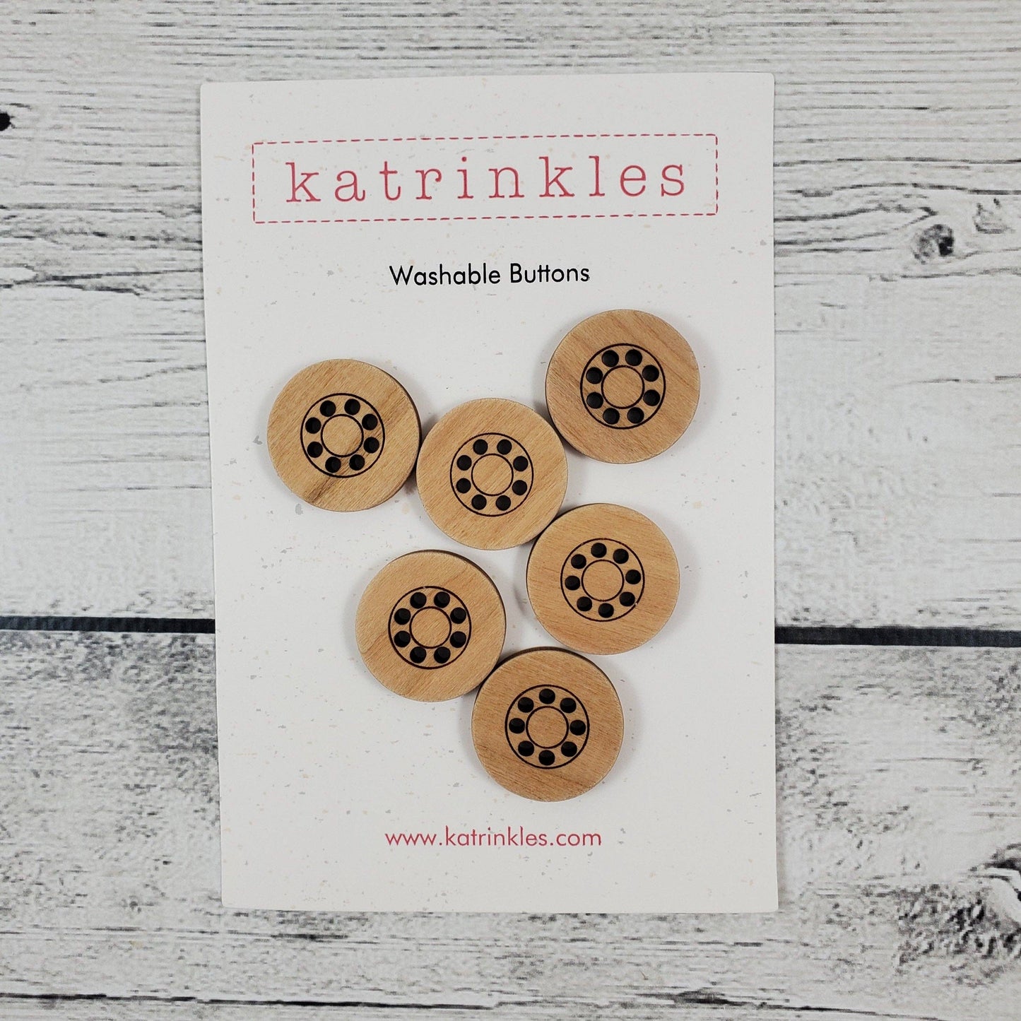Katrinkles Katrinkles - 8 Hole Stitchable Buttons — view 5 · Notions