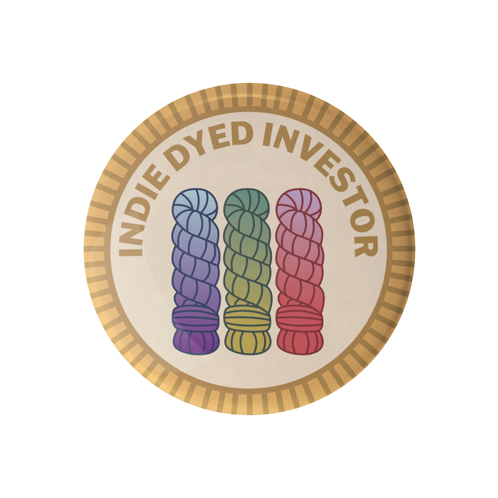 Camp Stitchwood - Indie Dyed Investor Merit Badge