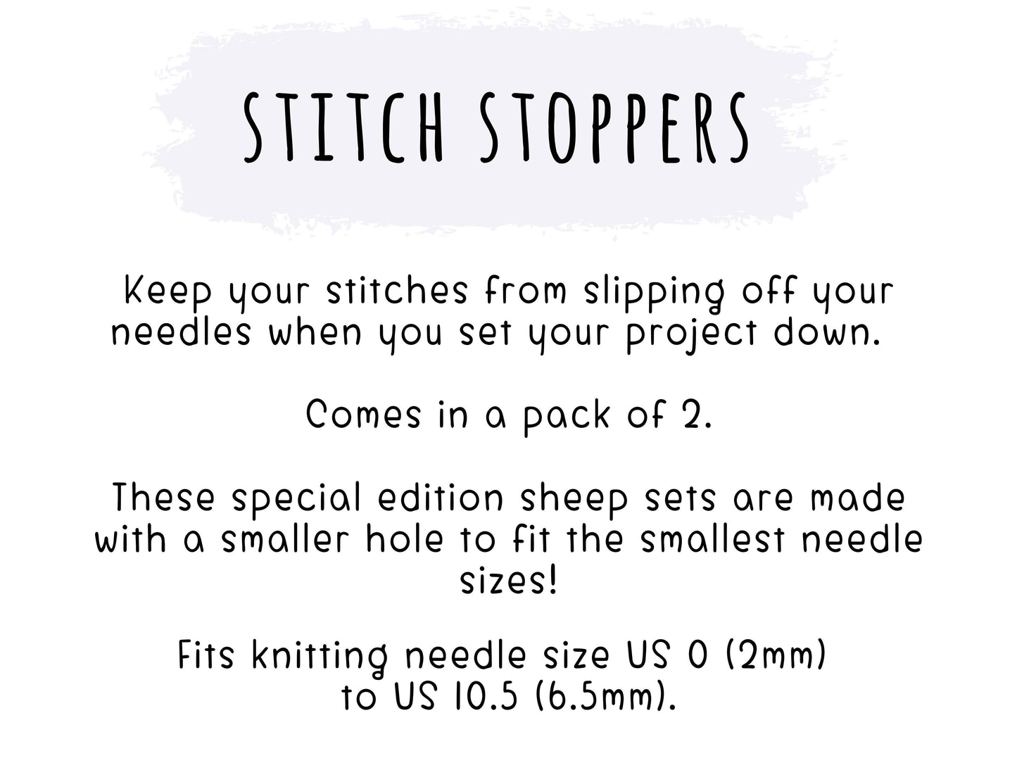 *Small Hole* Cheerful Sheep | Stitch Stoppers