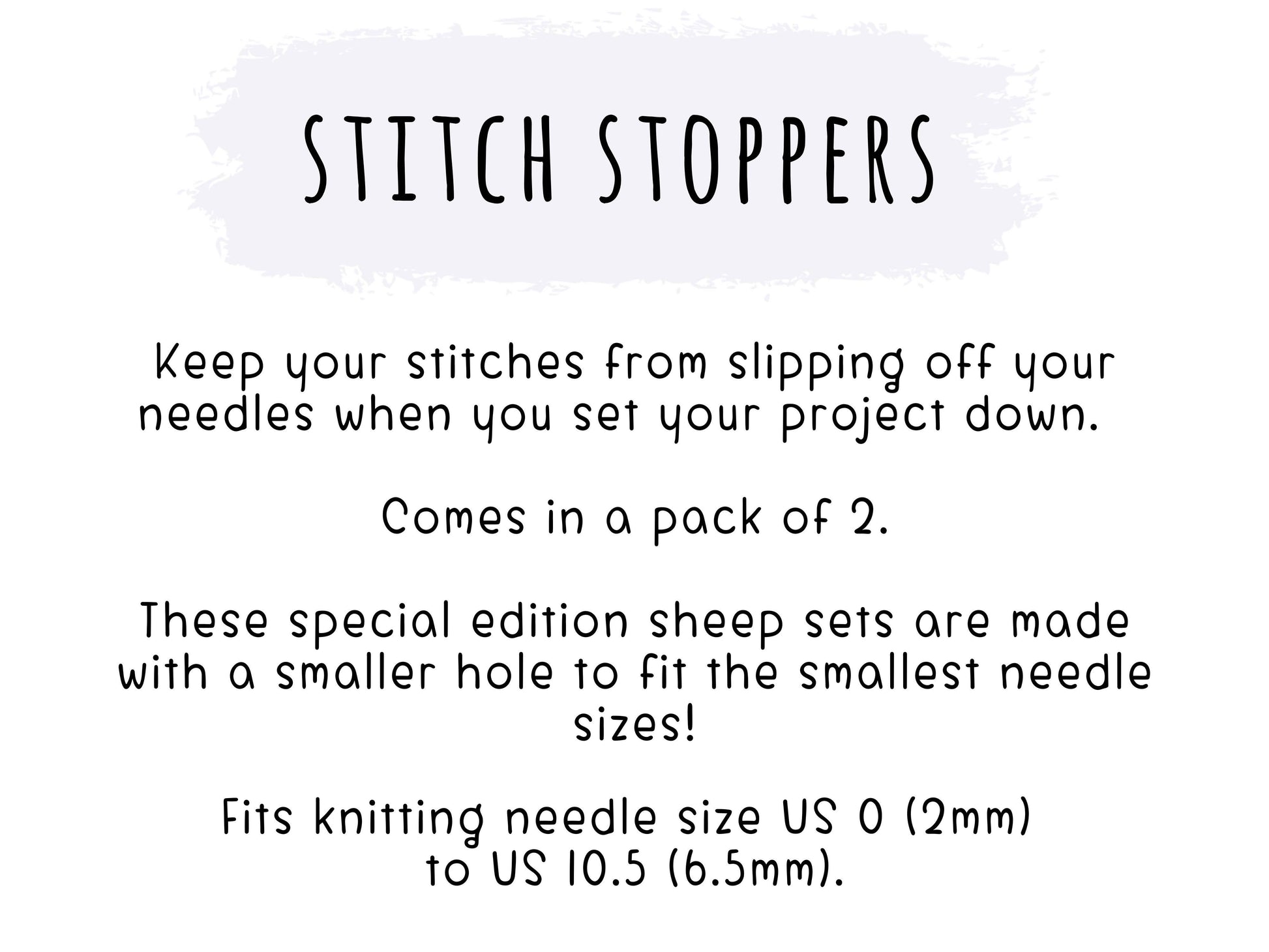 *Small Hole* Cheerful Sheep | Stitch Stoppers