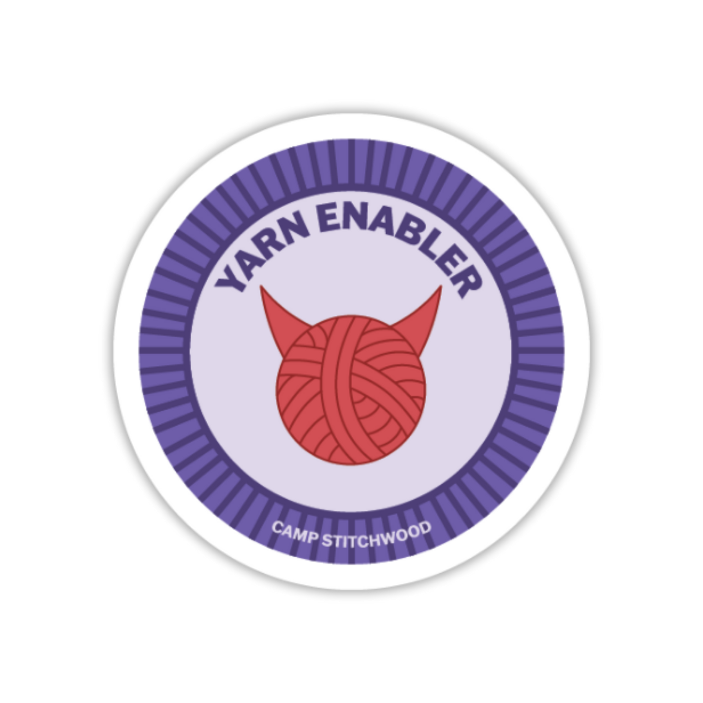 Camp Stitchwood - Yarn Enabler Badge Sticker