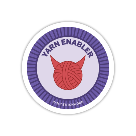 Camp Stitchwood - Yarn Enabler Badge Sticker