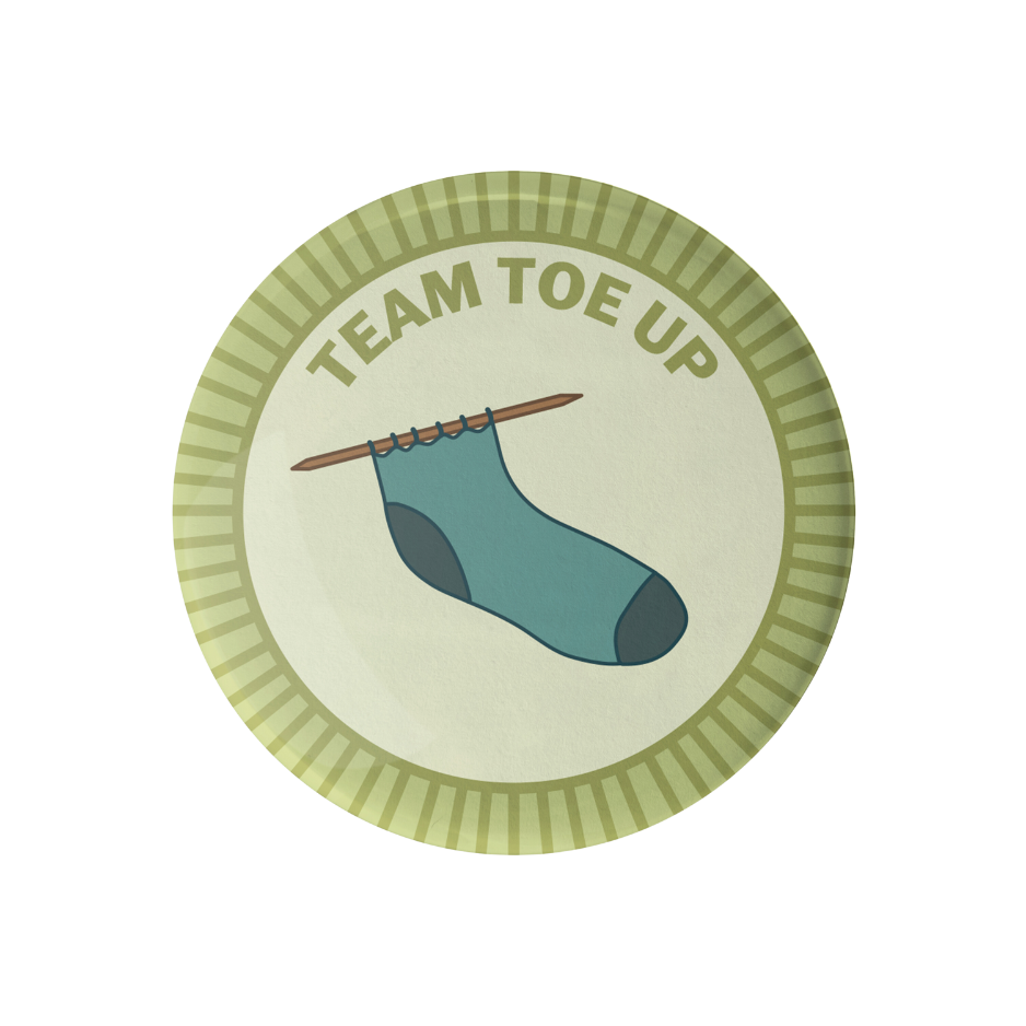Camp Stitchwood - Team Toe Up Merit Badge