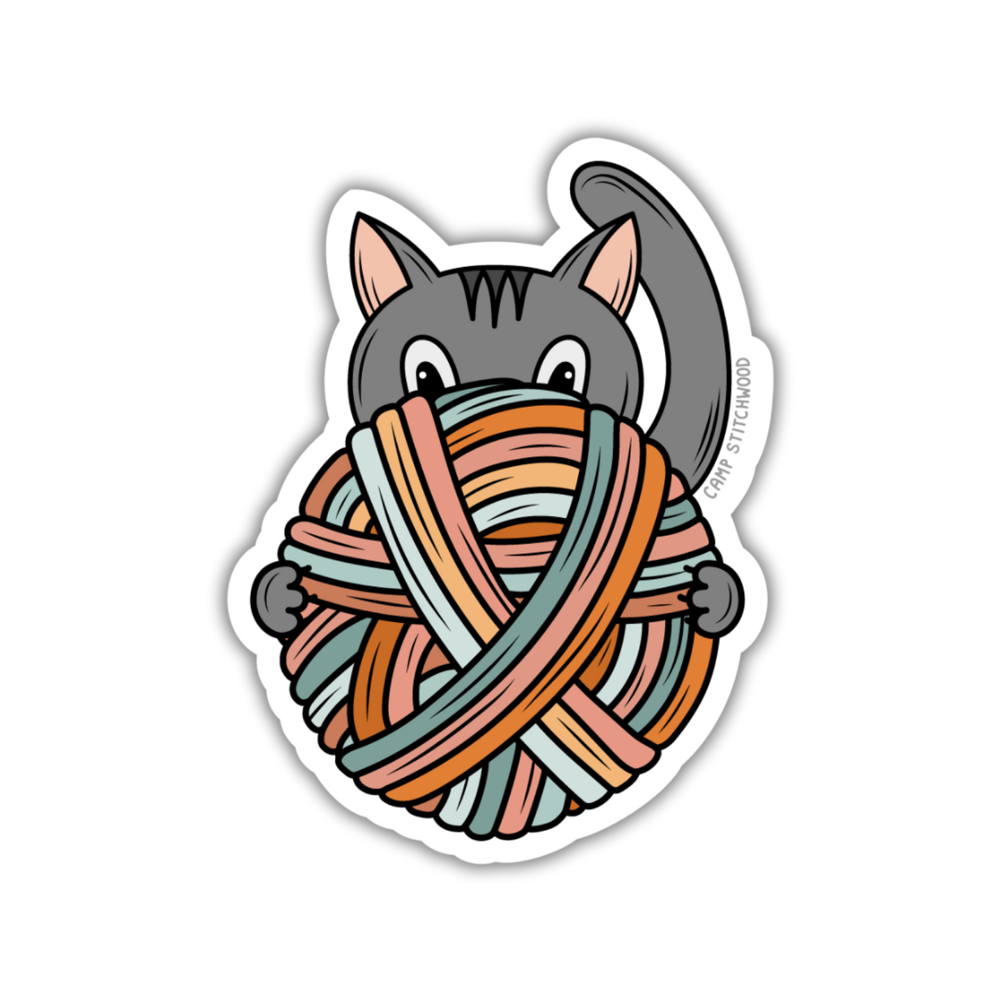Camp Stitchwood - Happy Cat Sticker