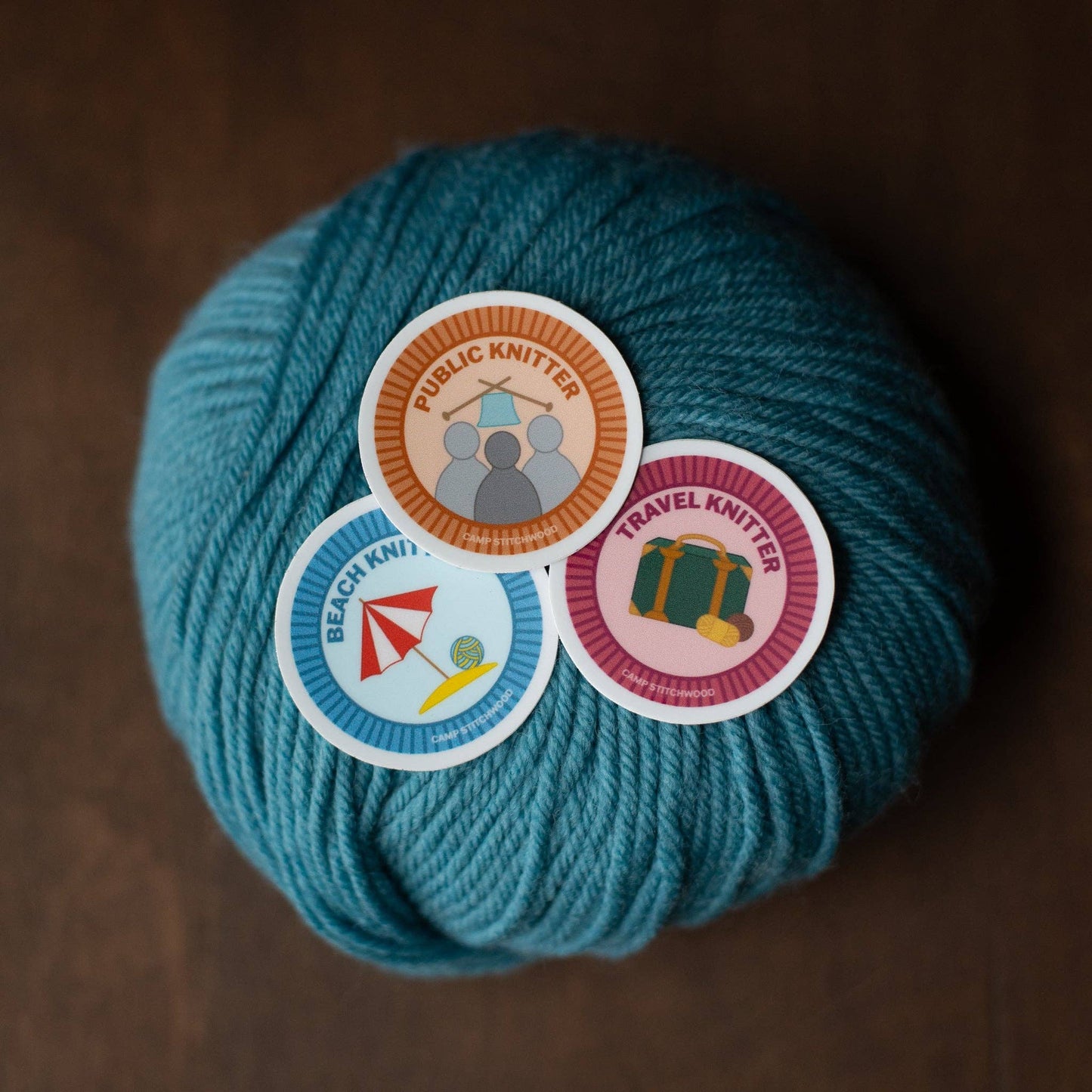 Camp Stitchwood - Public Knitter Badge Sticker