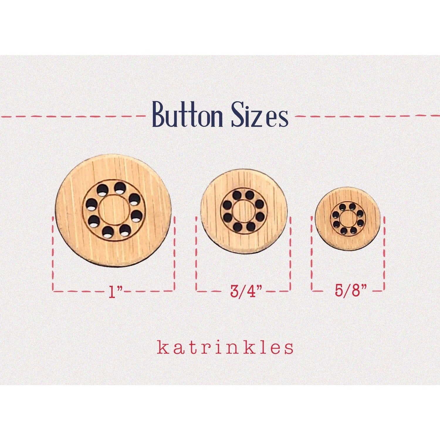 Katrinkles Katrinkles - 8 Hole Stitchable Buttons — view 3 · Notions