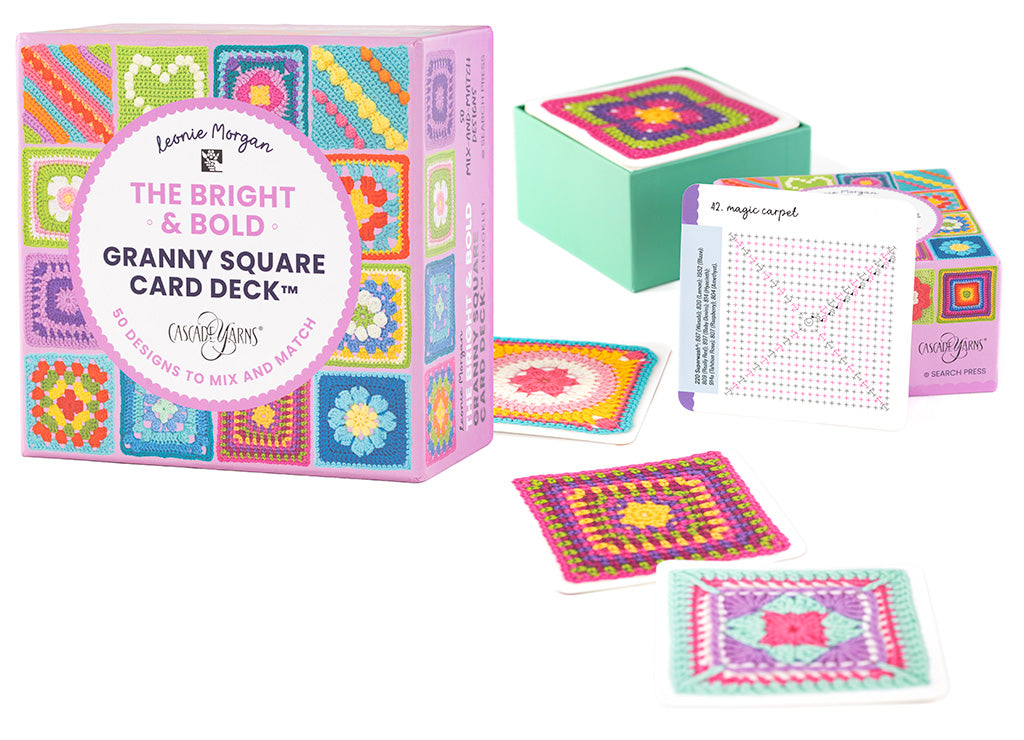 Cascade Yarns The Bright & Bold Granny Square Card Deck