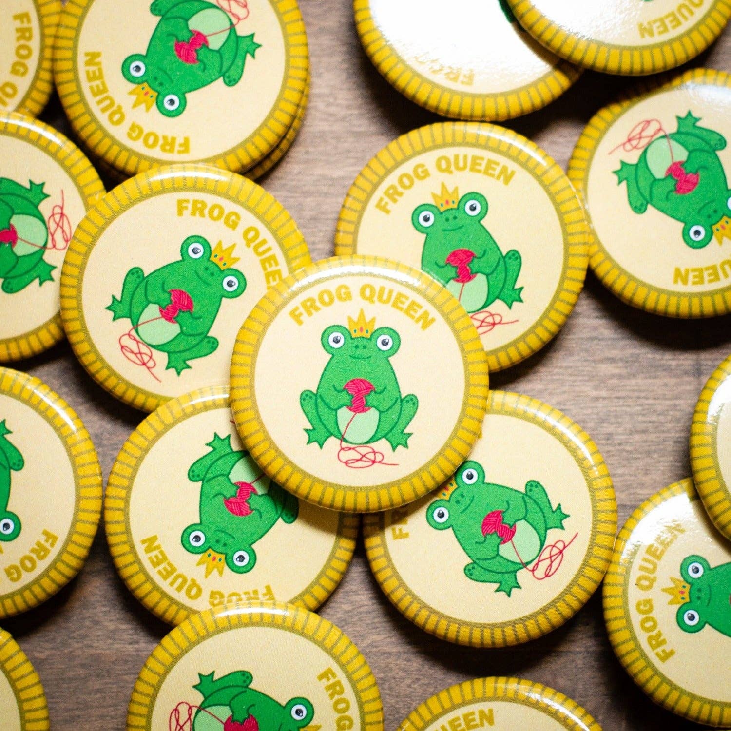 Colorful Frog Queen Enamel Pins with Cute Frog Design for knitting knits enthusiasts