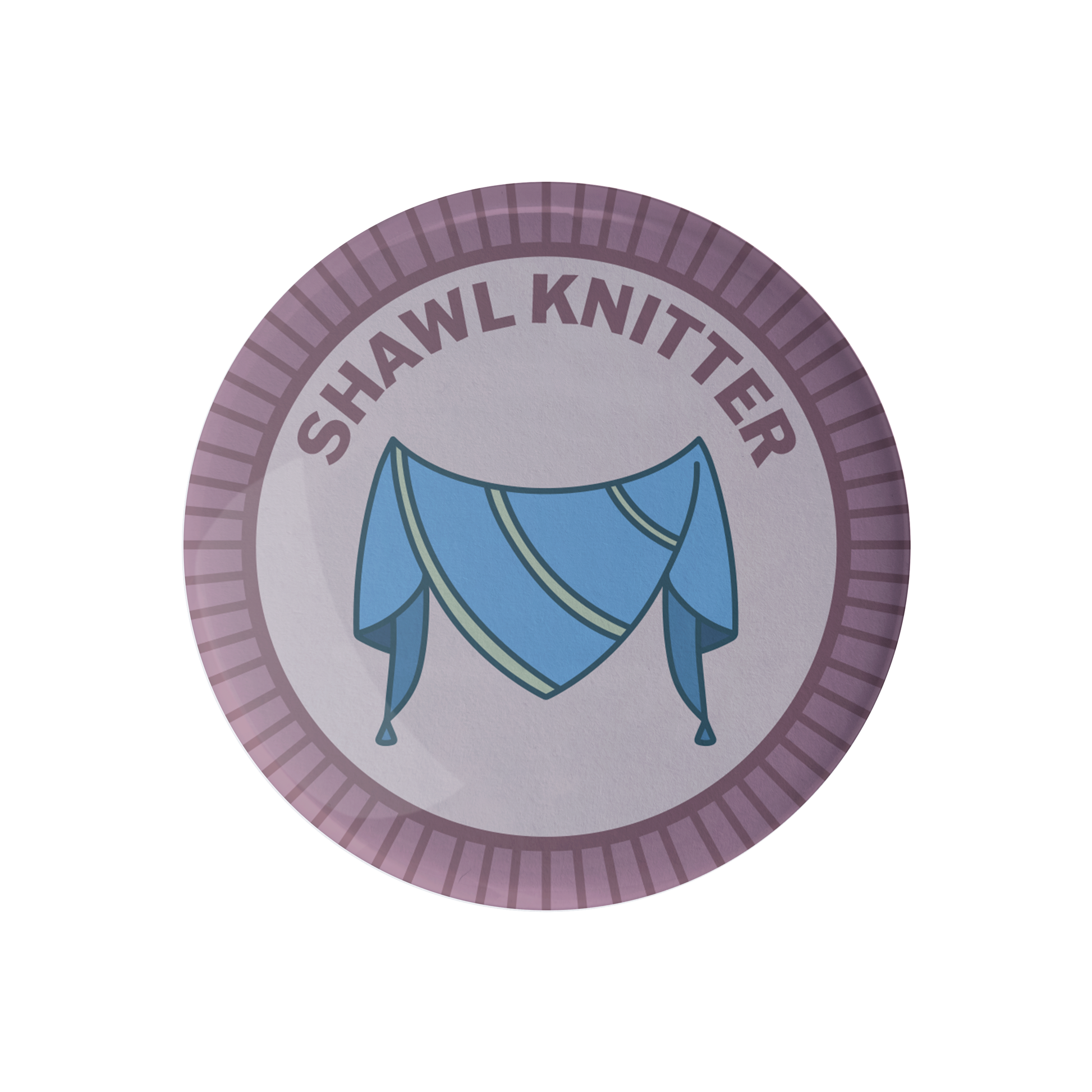 Shawl Knitter Merit Badge Required for Eagle with Blue Shawl Design