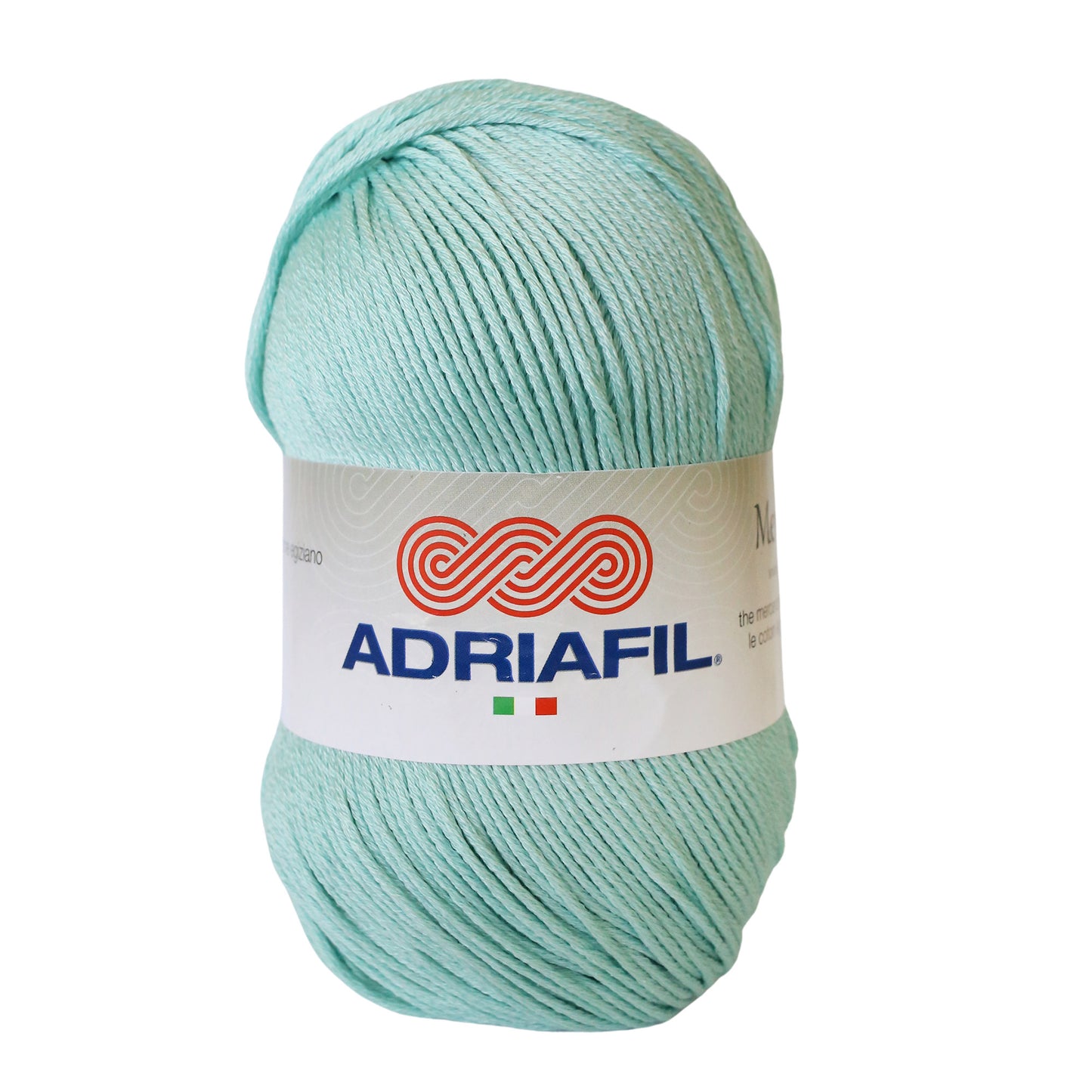 Adriafil Memphis cotton yarn in soft mint green perfect for knitting and crocheting projects
