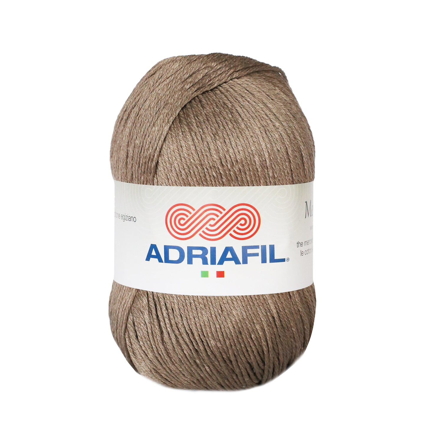 Adriafil Memphis cotton yarn in light brown color ideal for knitting and crocheting projects.