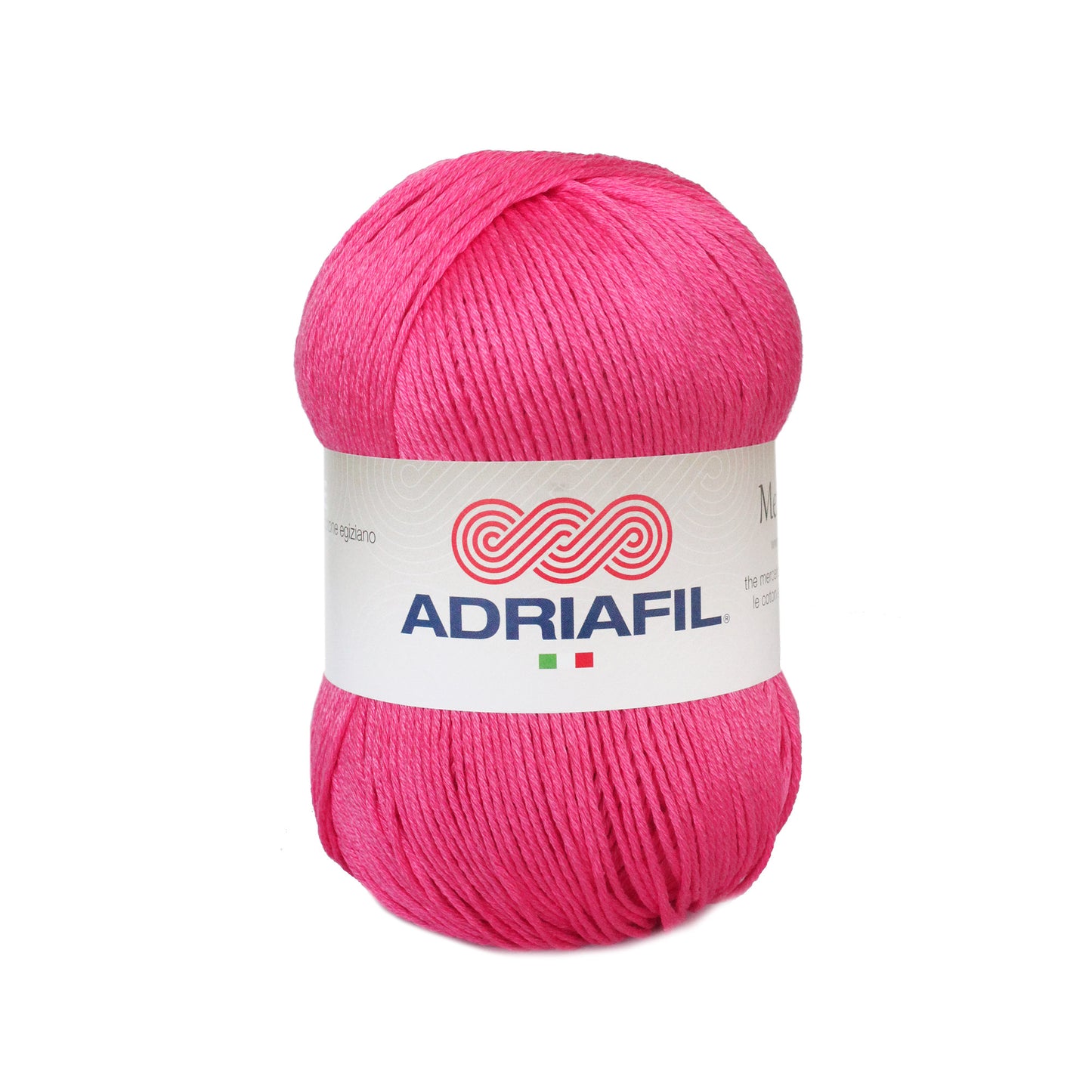 Adriafil Memphis cotton yarn in vibrant pink for knitting and crocheting projects