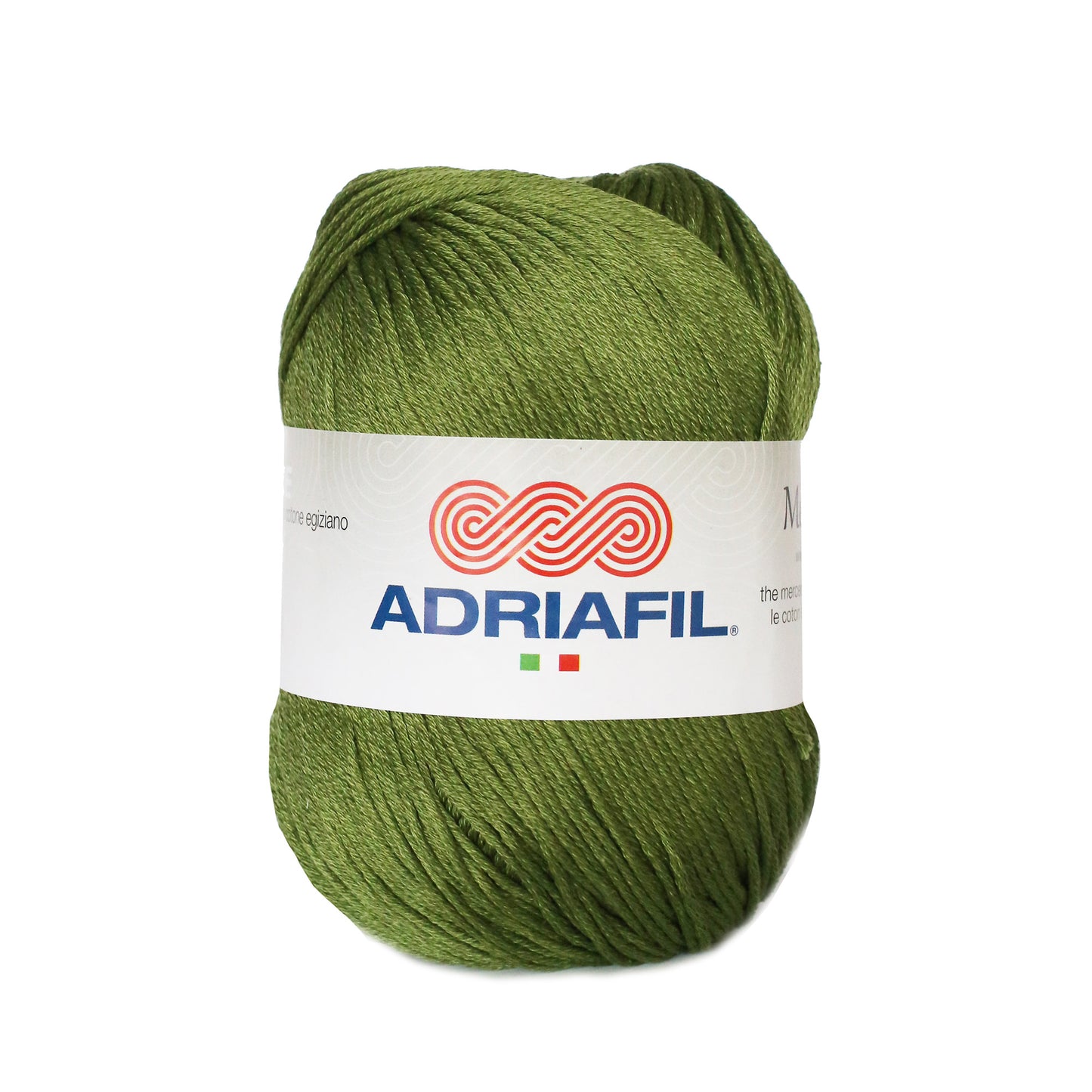 Adriafil Memphis cotton yarn in a rich green shade, perfect for knitting and crochet projects