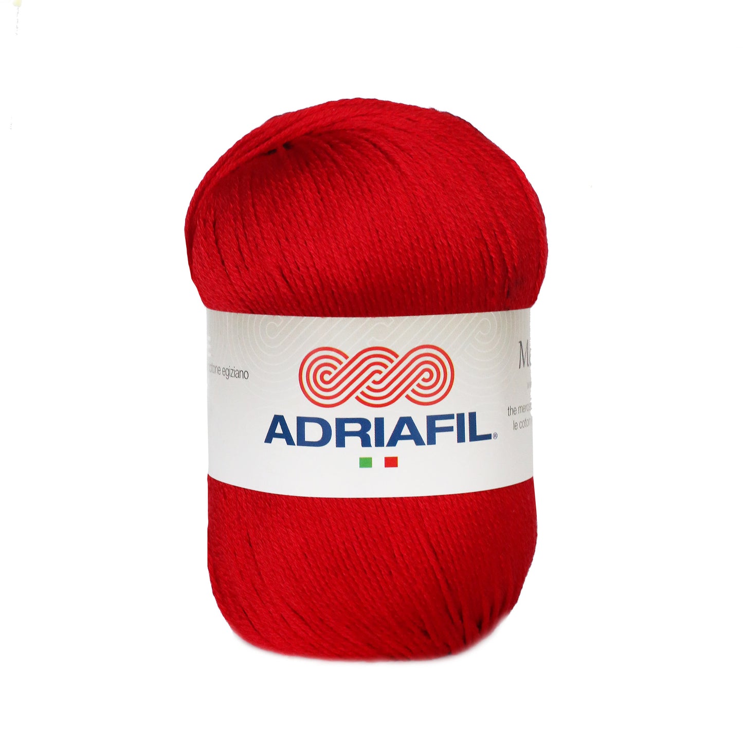 Adriafil Memphis cotton yarn in vibrant red, ideal for knitting and crochet projects