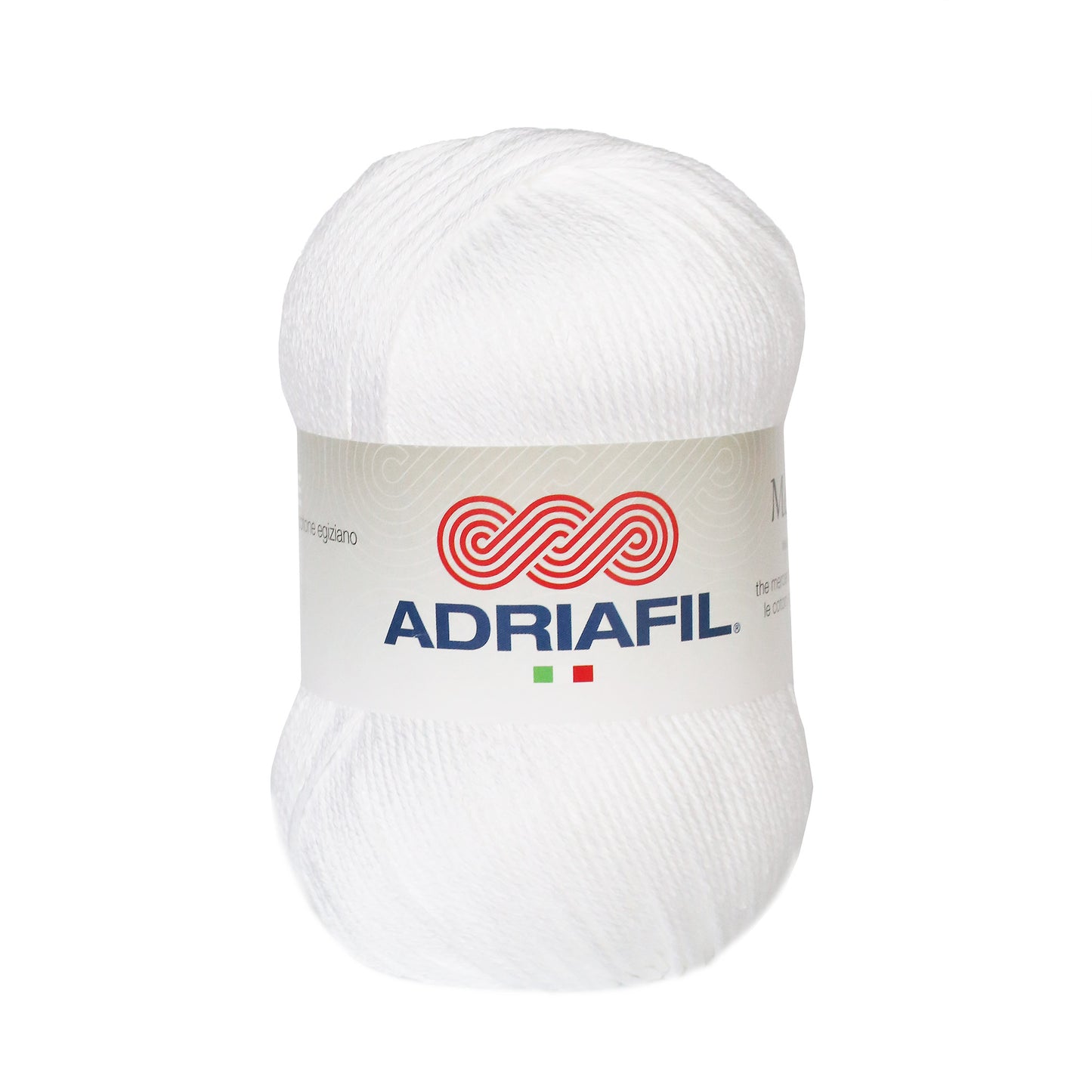 Plymouth Yarn Adriafil Memphis cotton yarn in white for various knitting and crochet projects