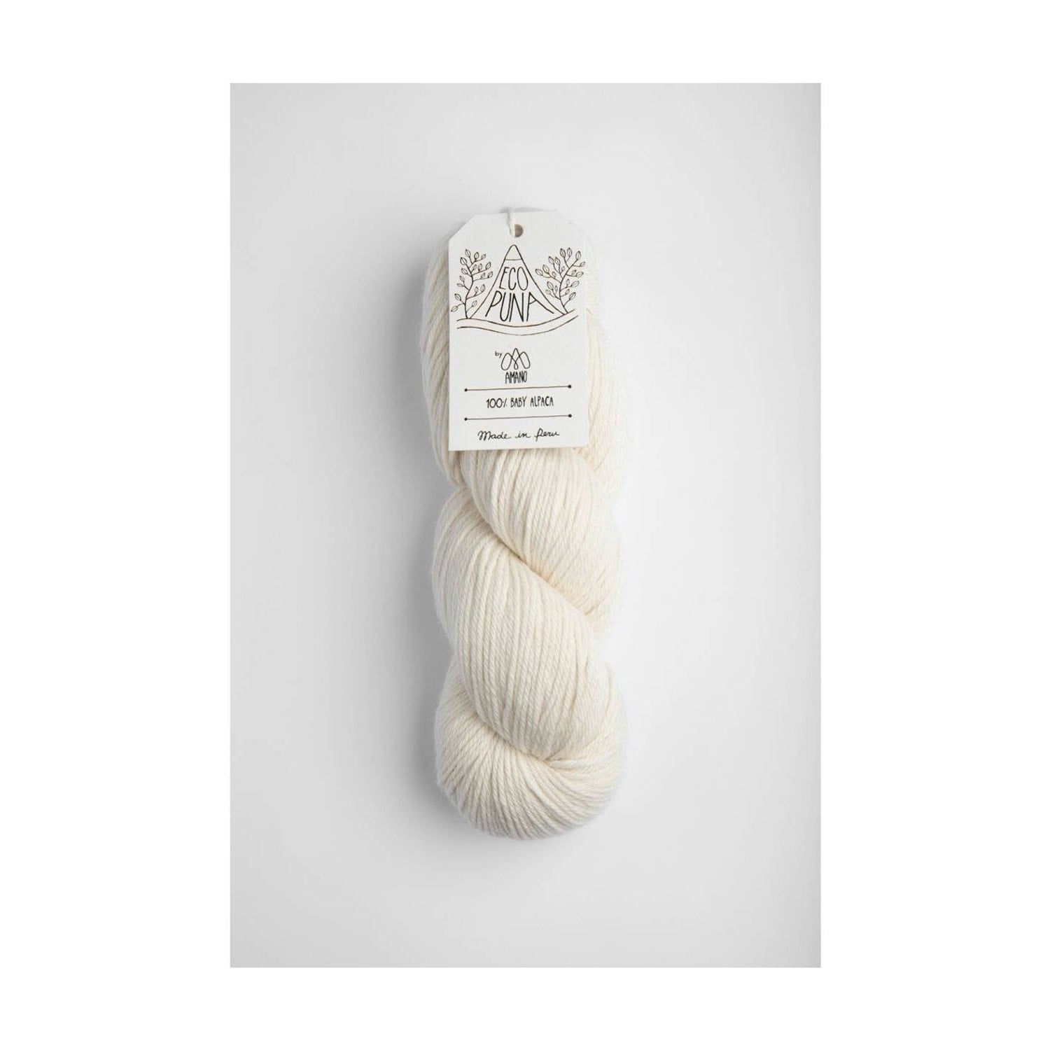 Amano Eco Puna Yarn – Soft 100% Peruvian Wool 9000 Nevado White