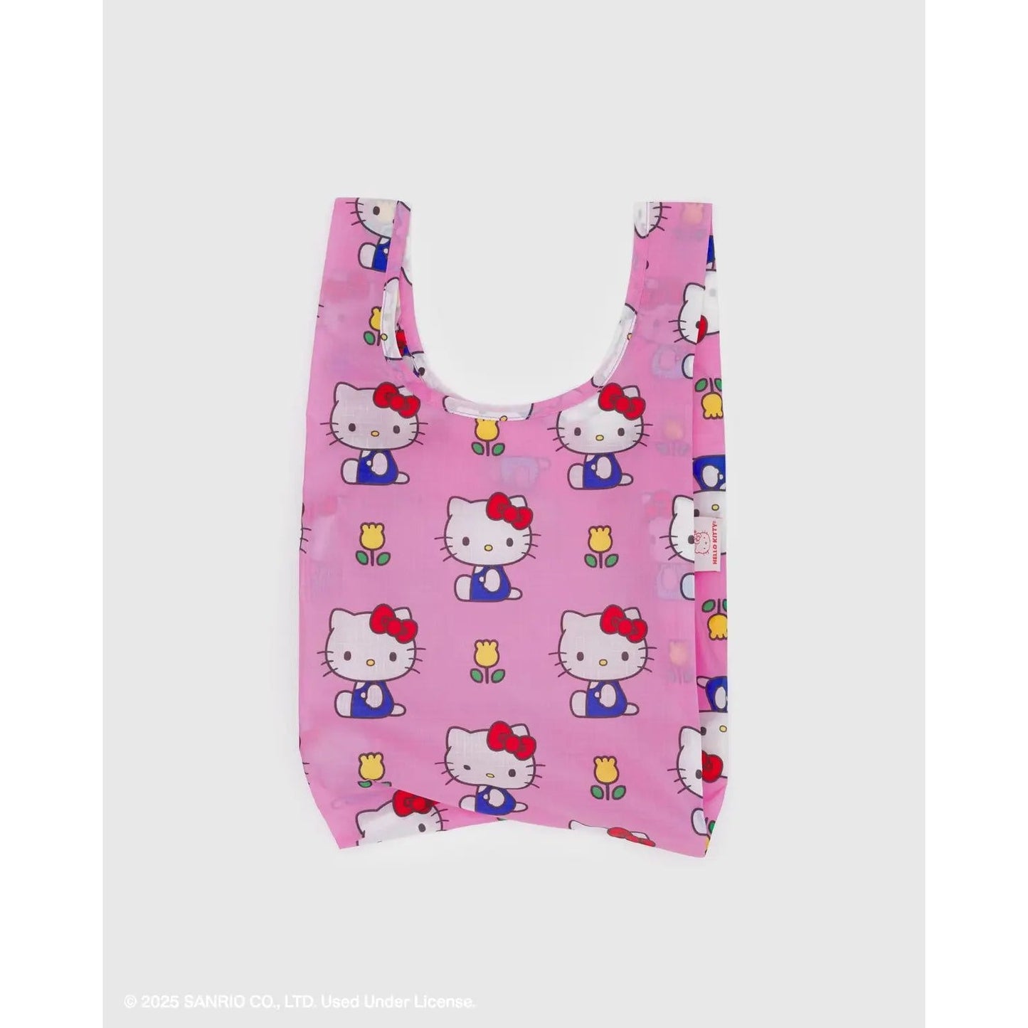 Baby Baggu reusable bag in pink with colorful Hello Kitty designs for shopping and daily use