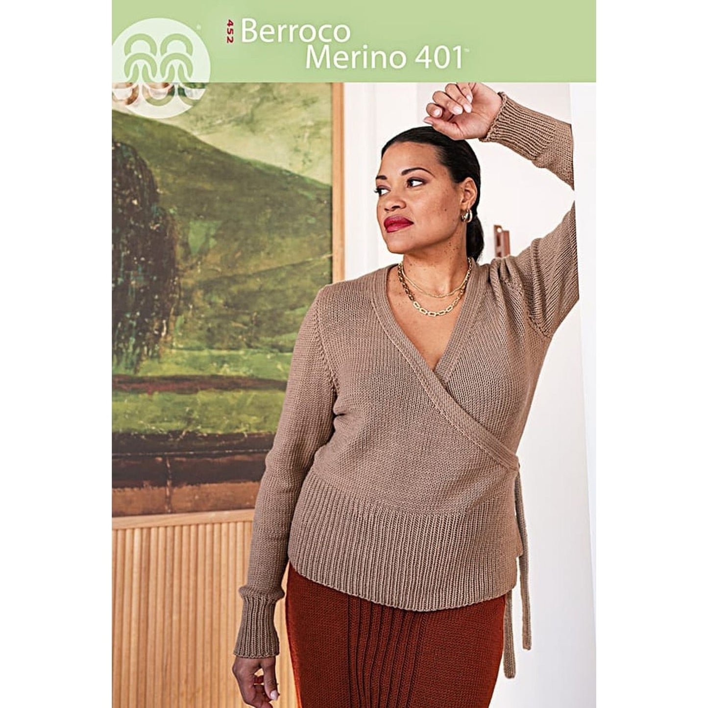 Berroco Knitting Pattern Booklet – Aurelia Cardigan Design 452 Berroco Merino 401