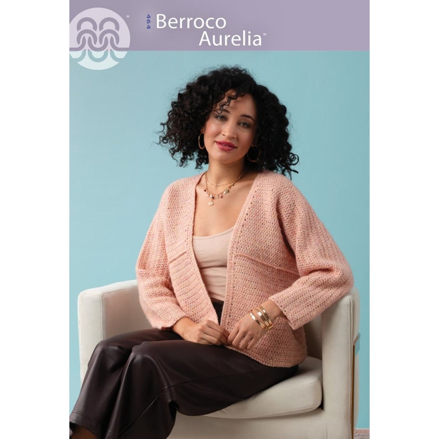 Berroco Knitting Pattern Booklet – Aurelia Cardigan Design 464 Berroco Aurelia