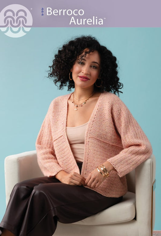 Berroco Knitting Pattern Booklet – Aurelia Cardigan Design 464 Berroco Aurelia
