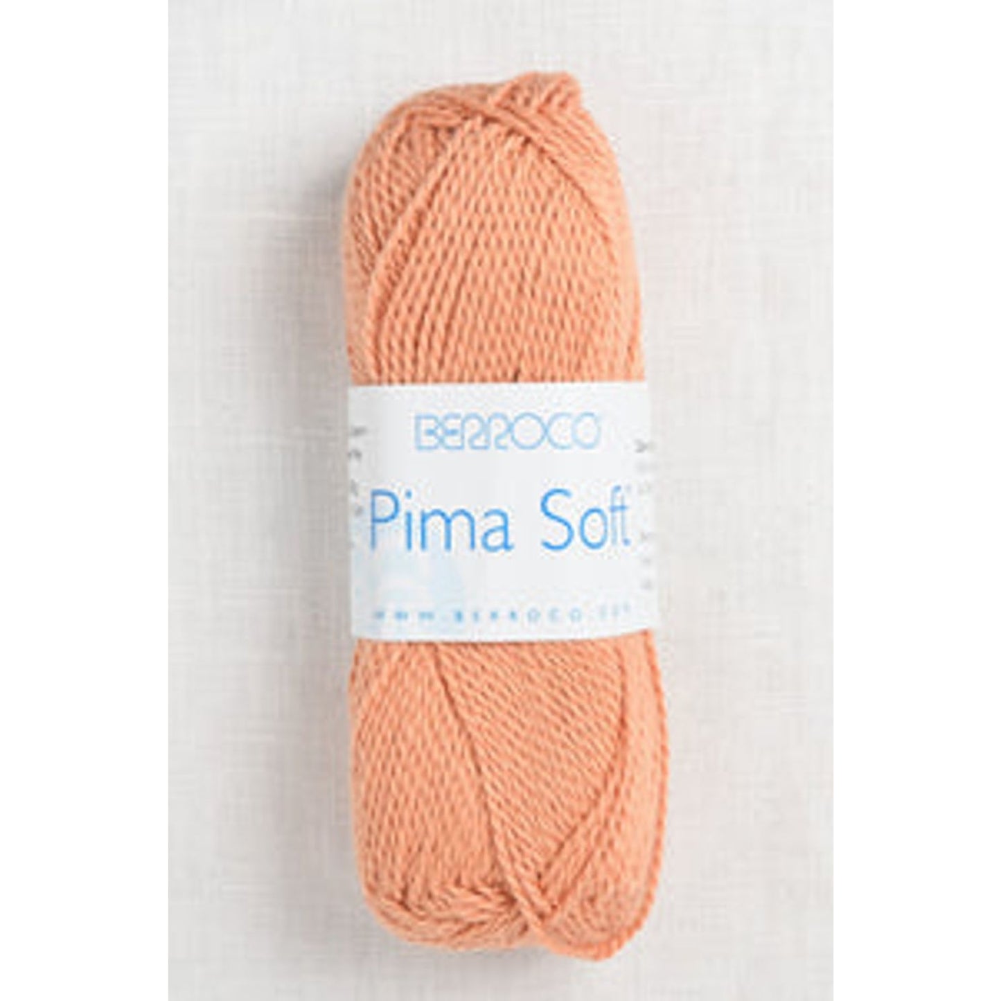 Berroco Pima Soft Yarn - Soft Cotton Blend Skein 4632 Cantaloupe