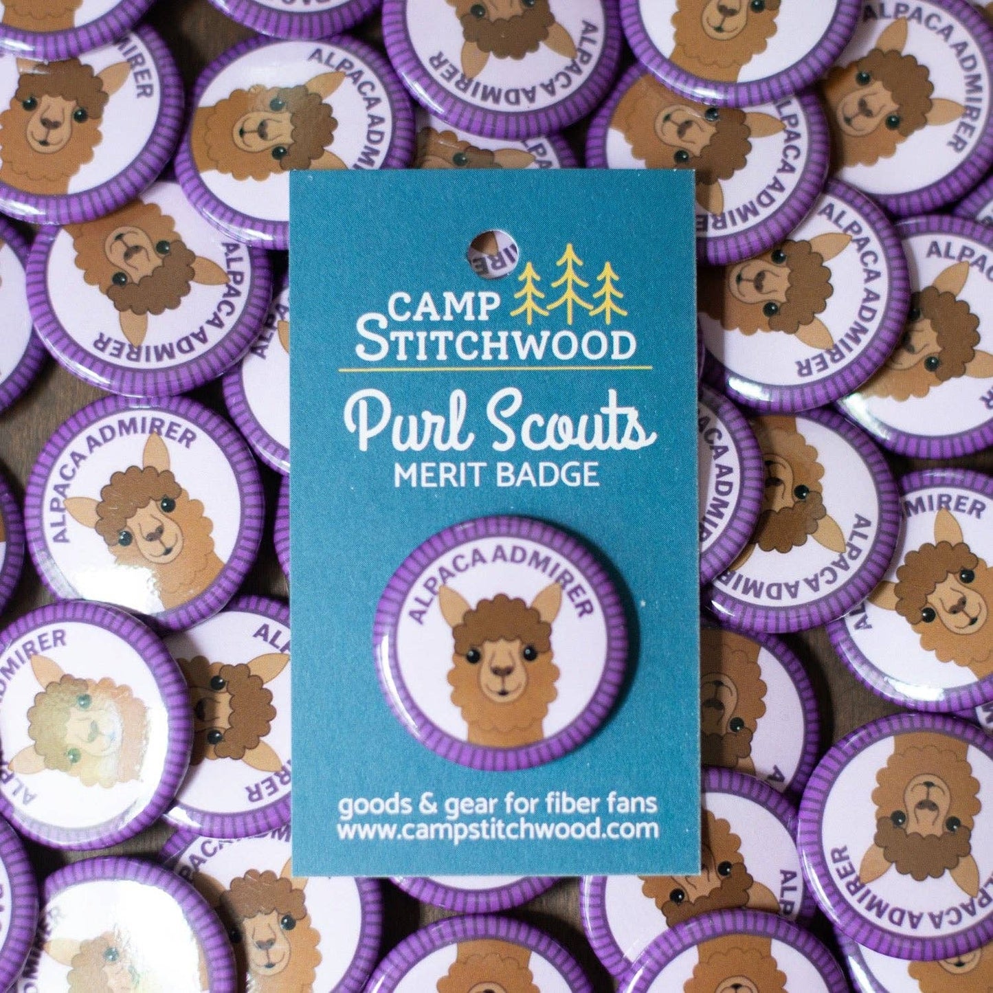 Camp Stitchwood Alpaca Admirer Merit Badge for Scouts with merit badge required for eagle