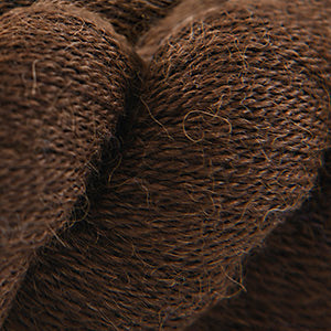 Cascade Yarns Alpaca Lace in rich brown color, soft and fine for delicate knitting projects