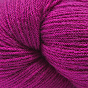 Cascade Yarns Heritage superwash merino wool in vibrant magenta for knitting and crocheting projects