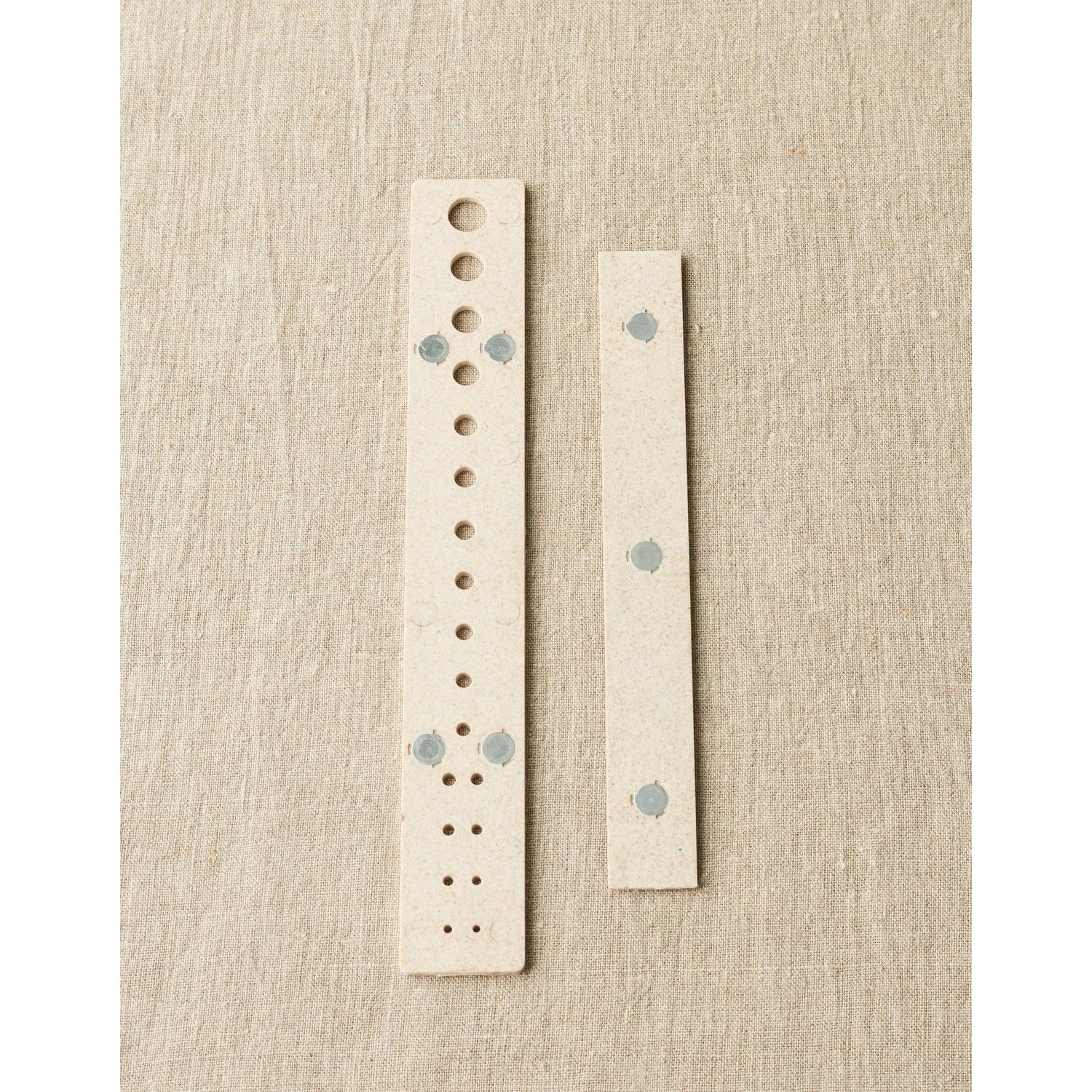 Cocoknits knitting ruler and gauge set featuring two lightweight measuring tools for accurate knitting