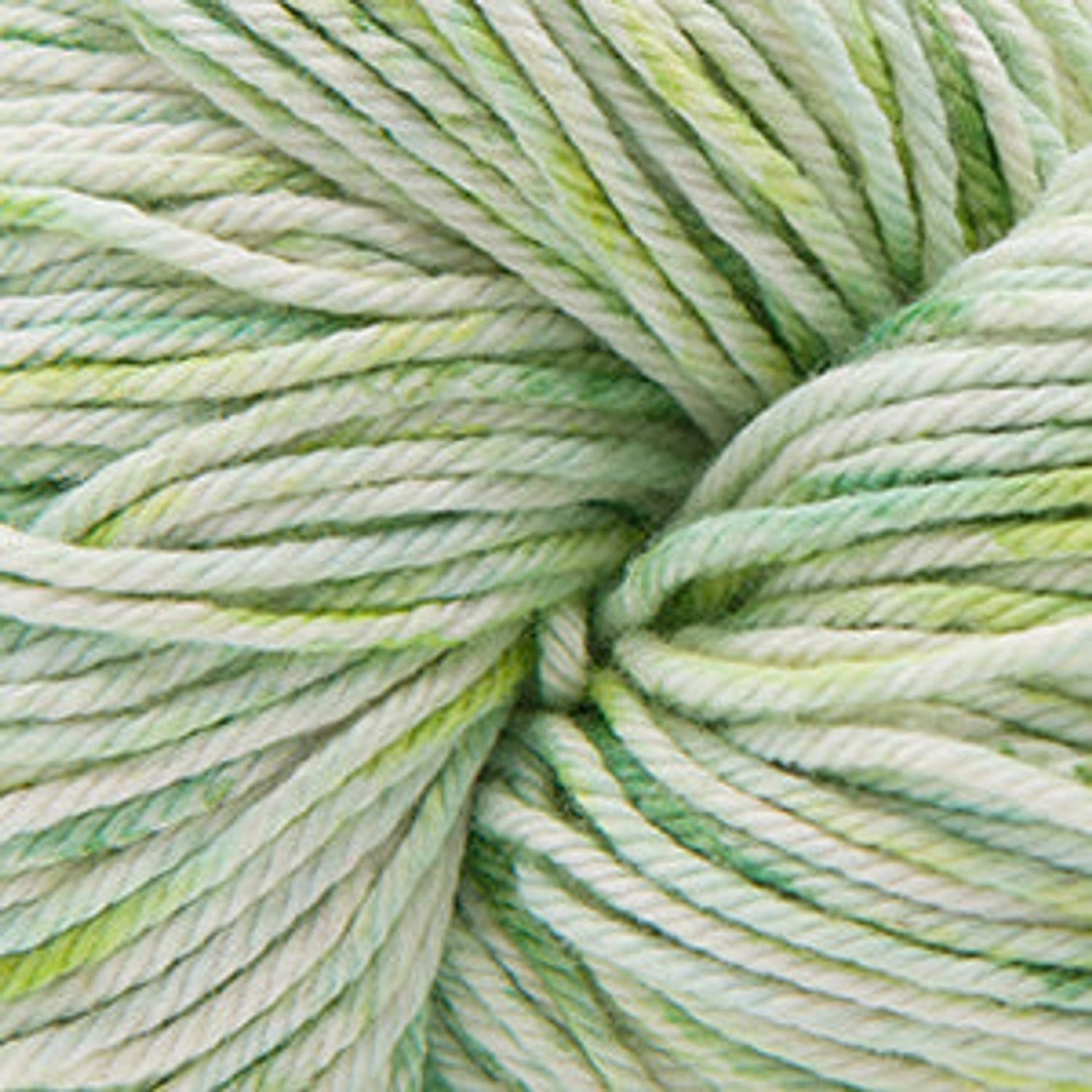 Cascade Yarns cotton and yarn in soft green hues for knitting and crocheting projects
