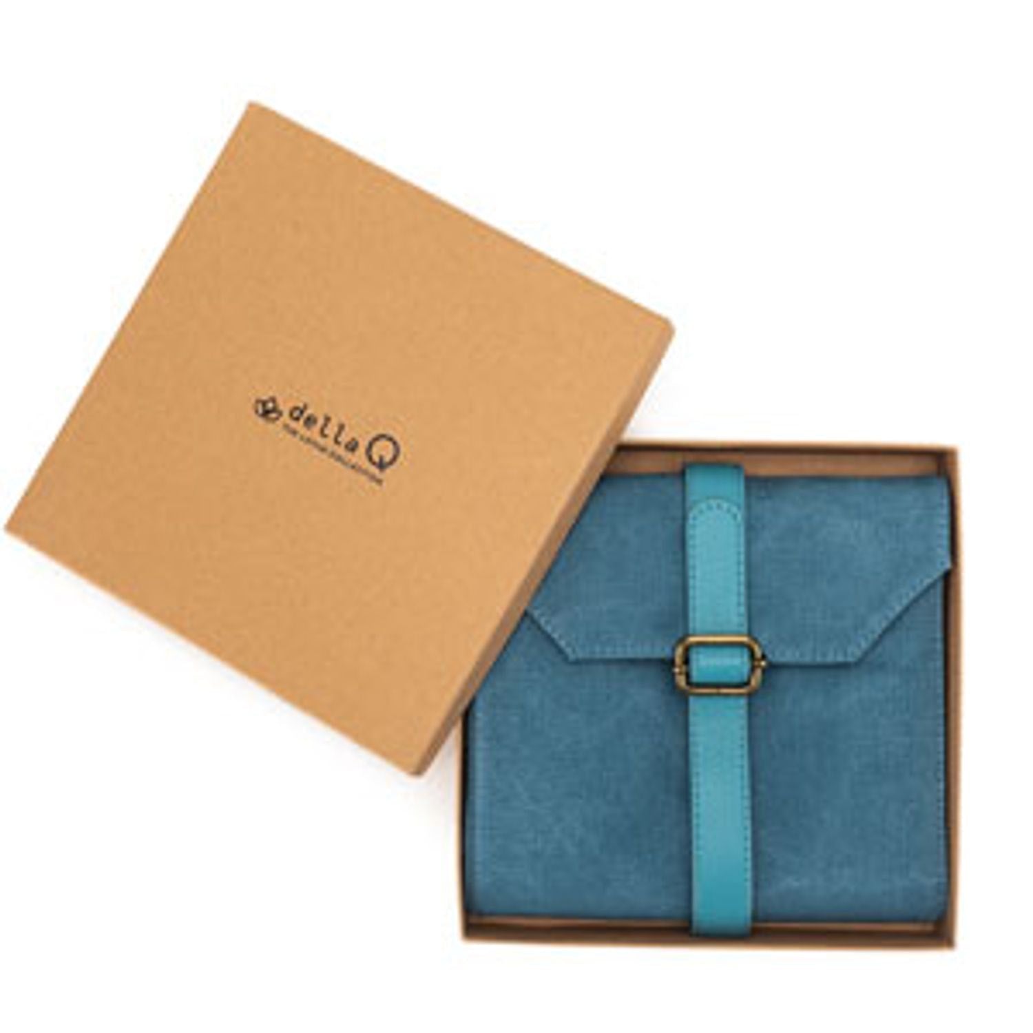 Madelinetosh della Q Maker's Canvas Needle Case- Teal in Teal · bag