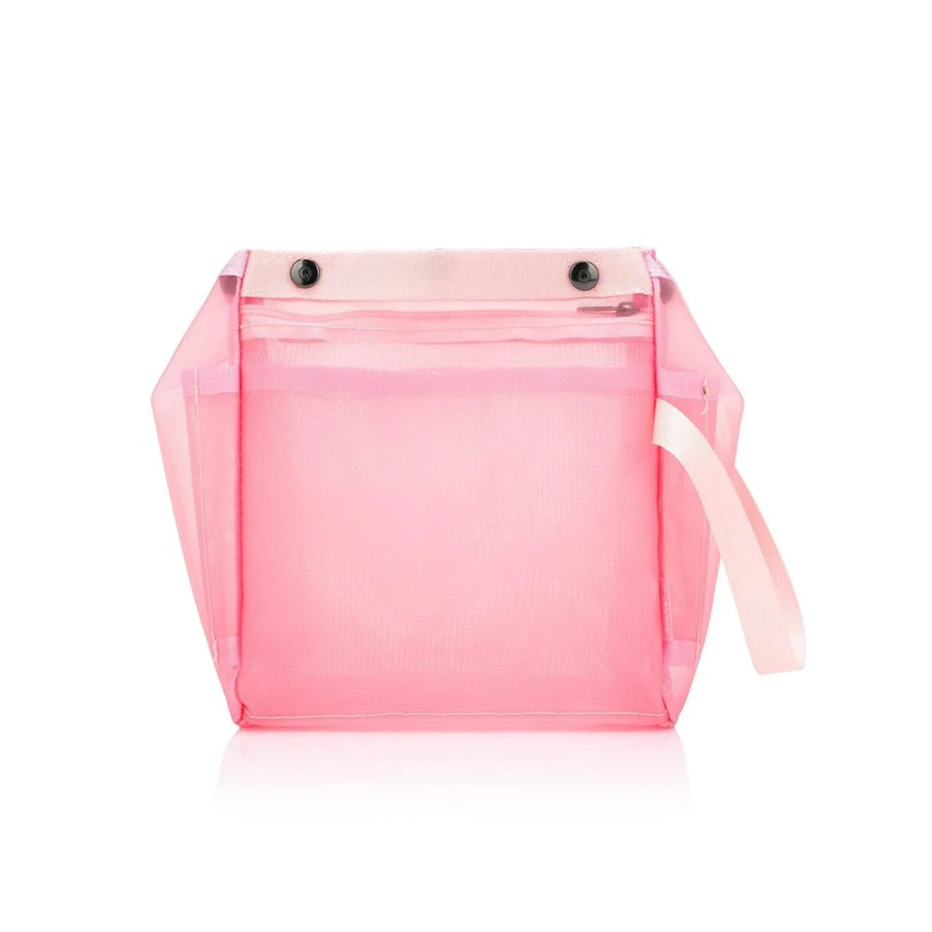 DellaQ Oh Snap project bag small in pink mesh design for organized crafting and knitting projects