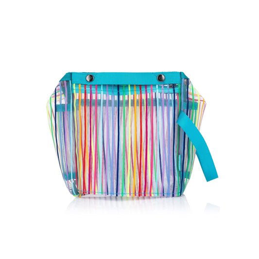 dellaQ Oh Snap project bag small in colorful striped design ideal for organizing craft supplies