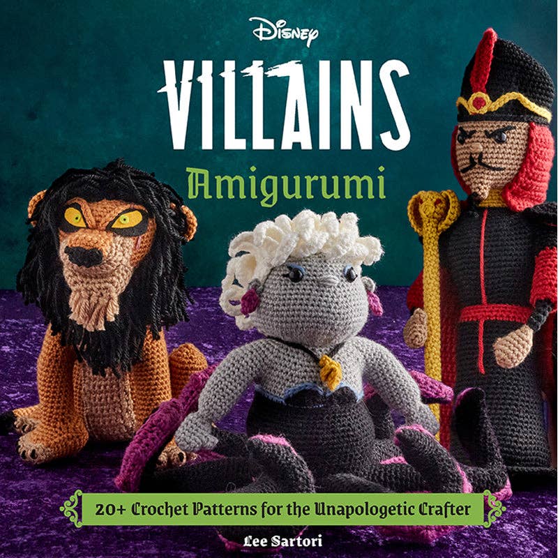 Disney the villains Amigurumi Crochet Pattern Book with Lion, Ursula, and Jafar Characters