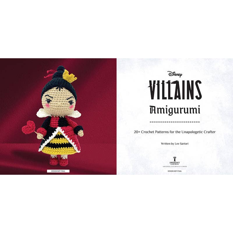 Disney the villains Amigurumi crochet pattern book featuring iconic villain designs and colorful illustrations